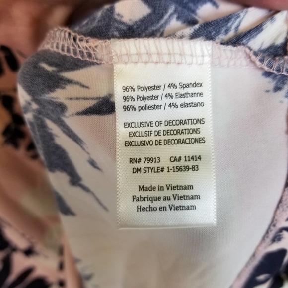 Taylor Maternity Floral Dress Pink Navy MED - Picture 4 of 6